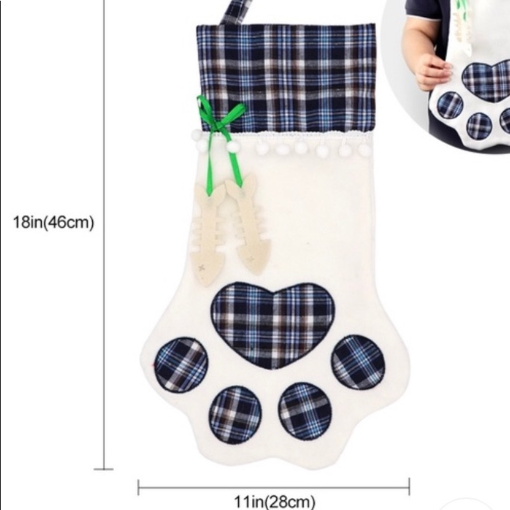 Dog Paw Christmas Stockings - Picture 4 of 5